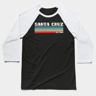 Santa Cruz California Retro Vintage Sunset Baseball T-Shirt